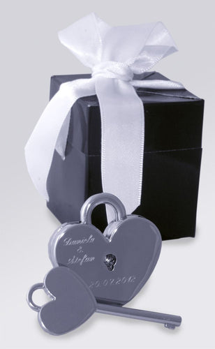 Personalisiertes Liebesschloss mit Wunschtext - romantische Geschenkidee zum Jahrestag Hochzeitstag Valentinstagsgeschenk