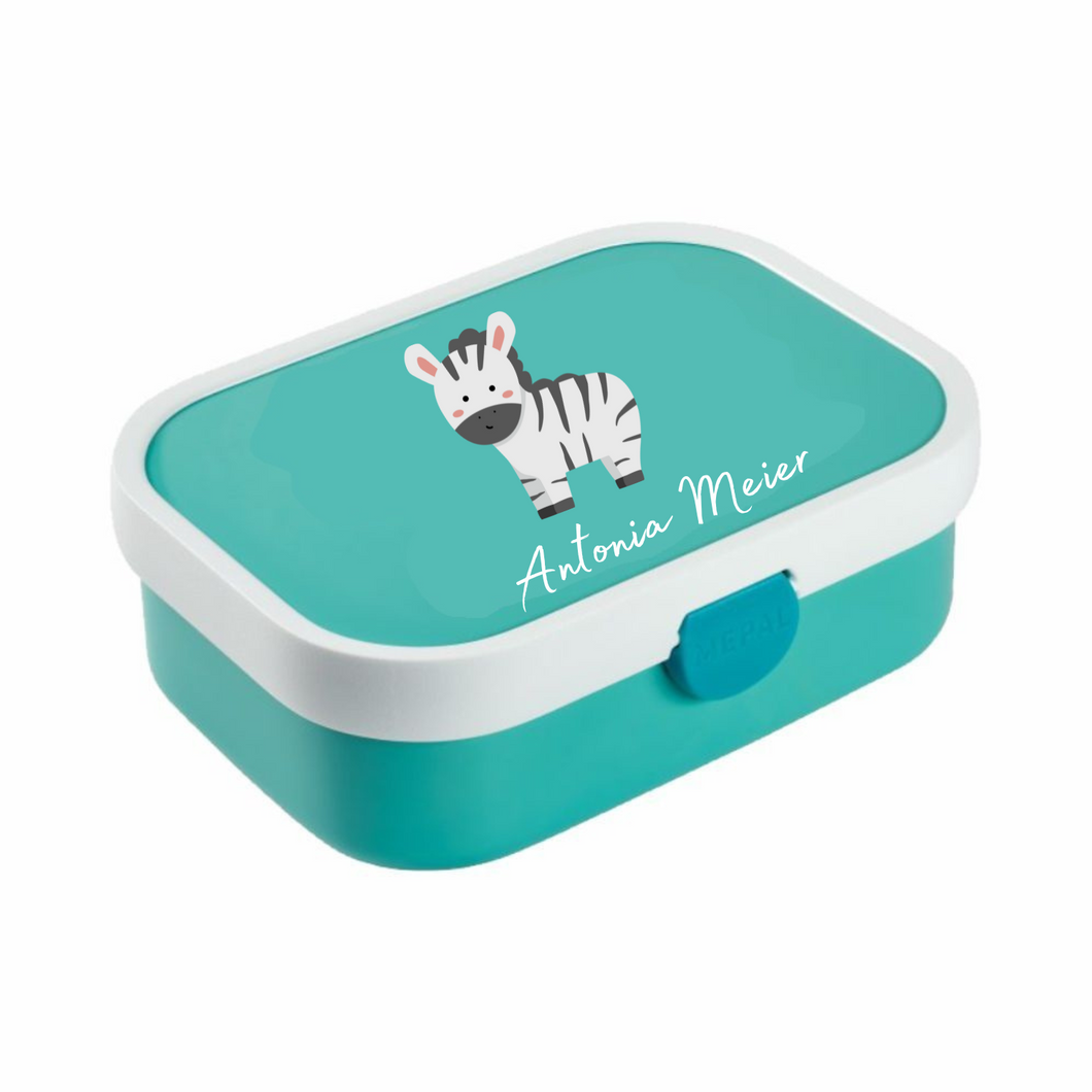 Zebra Rosti Mepal Brotdosen Campus mit Bento Einsatz und Trinkflaschen Campus Pop-up 400 ml personalisert mit Namen | Geschenkidee für Kinder | Geschenk zur Einschulung | zum 1. Schultag | Kindergarten Ausstattung personalisierte originelle Geschenke Schulkind 2024 2025 Geburtstagsgeschenk für Neffe Nichte Enkel Mädchen Junge 3 4 5 6 7 8 Jahre Sportflasche Digitaldruck Sublimation Fotogeschenke Schulzubehör Schultasche Sporttasche 