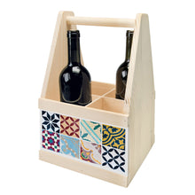 Lade das Bild in den Galerie-Viewer, Weinkorb Weinbox Flaschenträger aus Holz Geschenkidee für Weinliebhaber Weintrinker Rotwein Weißwein edle Präsente mit Stil Weinpräsentation Weinaufbewahrung moderne wohnaccessoires küchenaccessoires
