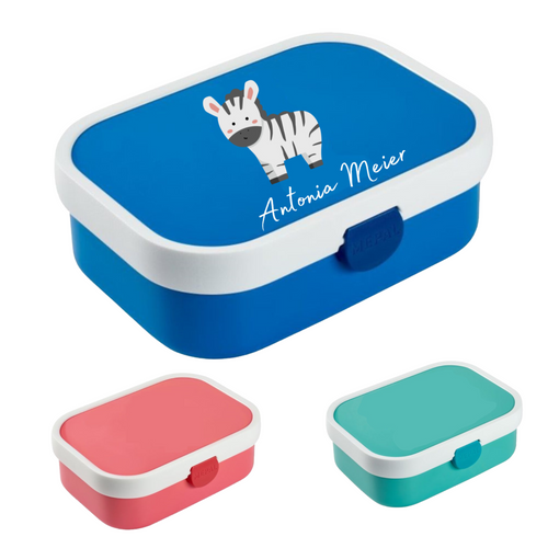 Zebra Rosti Mepal Brotdosen Campus mit Bento Einsatz und Trinkflaschen Campus Pop-up 400 ml personalisert mit Namen | Geschenkidee für Kinder | Geschenk zur Einschulung | zum 1. Schultag | Kindergarten Ausstattung personalisierte originelle Geschenke Schulkind 2024 2025 Geburtstagsgeschenk für Neffe Nichte Enkel Mädchen Junge 3 4 5 6 7 8 Jahre Sportflasche Digitaldruck Sublimation Fotogeschenke Schulzubehör Schultasche Sporttasche 