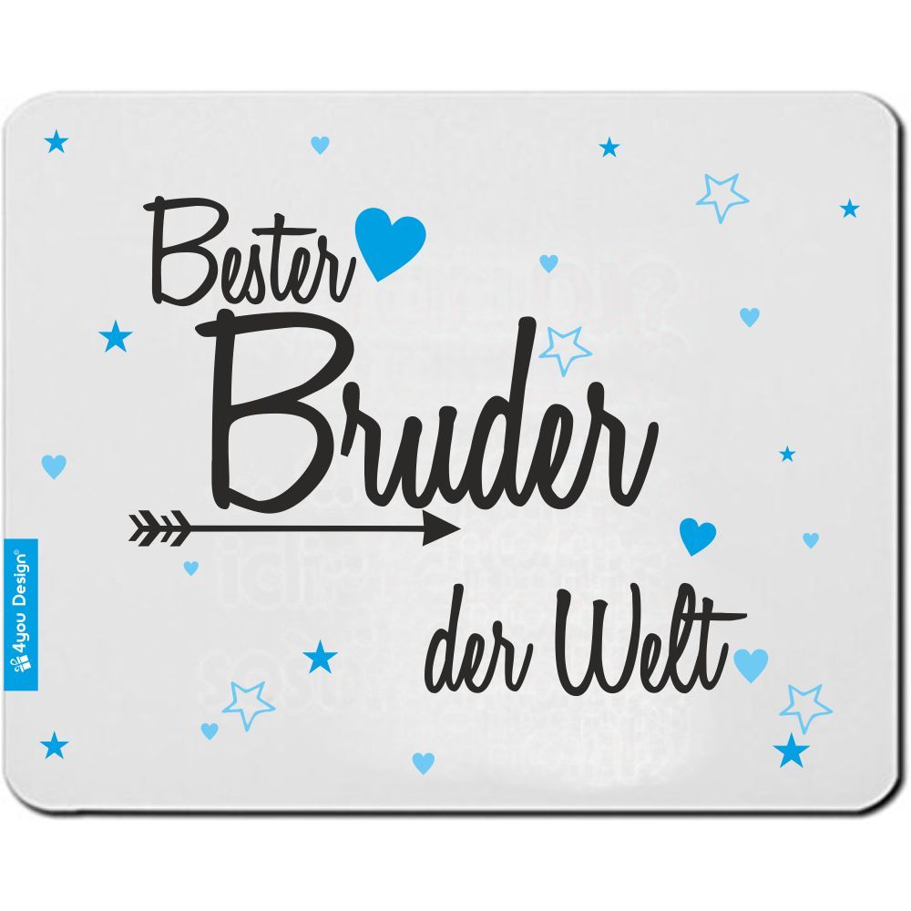 Mousepad Bester Bruder der Welt Geschenk Geburtstag Geschwisterliebe