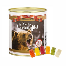 Lade das Bild in den Galerie-Viewer, Grizzlyfilet aus der Dose Haribo Spaßgeschenk Wichtelgeschenk Mitbringsel | Nikolausgeschenk | Ostergeschenk | lustiges Frauengeschenk | Geschenkidee für Kollegen Kinder beste Freunde Eltern Ehefrau Mädchen | witzige Geschenke | kleines Präsent | www.schenkstore.de | Geschenk Helden | Scherzartikel
