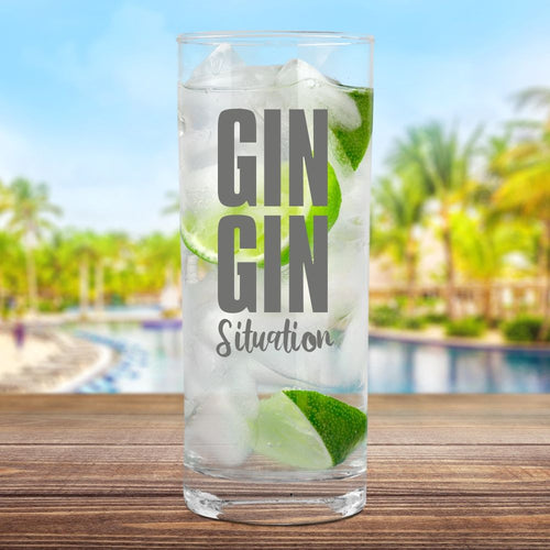 GIN-Glas mit Spruch graviert  