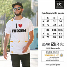 Lade das Bild in den Galerie-Viewer, T-Shirt &quot;I ♥ Furzen&quot;
