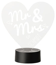 Lade das Bild in den Galerie-Viewer, LED Motivlampe - personalisierte 3D Leuchte &quot;Mr. &amp; Mrs.&quot;
