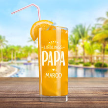 Lade das Bild in den Galerie-Viewer, personalisiertes Glas &quot;Lieblings-Papa&quot; mit Name | schenkstore.de
