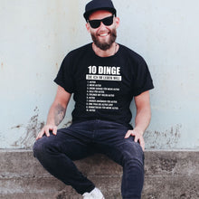 Lade das Bild in den Galerie-Viewer, T-Shirt &quot;10 Dinge die ich im Leben will (Autos)&quot; Geschenk für Schrauber Mechatroniker Fun Shirt mit Spruch 
