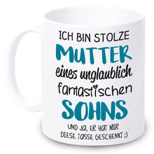 Lade das Bild in den Galerie-Viewer, Tasse &quot;Ich bin stolze Mutter eines unglaublich fantastischen Sohns&quot; | Geschenkidee 
