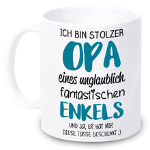 Lade das Bild in den Galerie-Viewer, Tasse &quot;Ich bin stolzer Opa eines unglaublich fantastischen Enkels&quot; | Geschenkidee für besten Opa der Welt | Weihnachtsgeschenk | zum Nikolaus | für Großeltern | Tassen mit Spruch günstig
